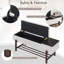 Banc de rangement rembourré avec compartiment caché et support inférieur pour l'organisation du vestibule, du salon et du couloir.-336587004