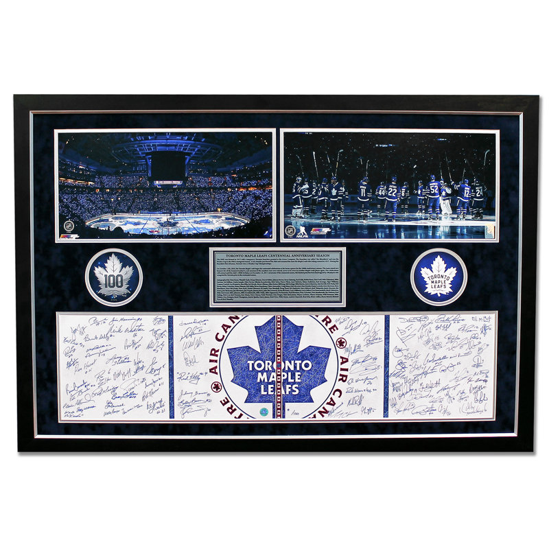 Toronto Centennial Ouverture de la soirée 100 joueurs signés cadre 31 x 45 # / 100