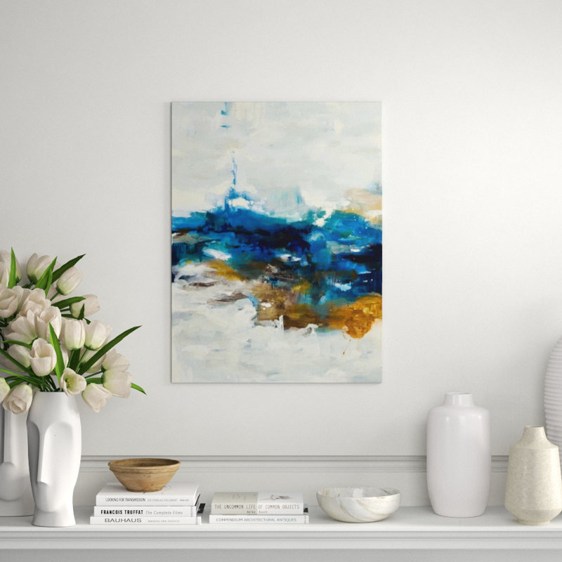 Far Ocean Painting by Samuel Kane, 71" H x 54" W x 1.5" D, Knife Gel