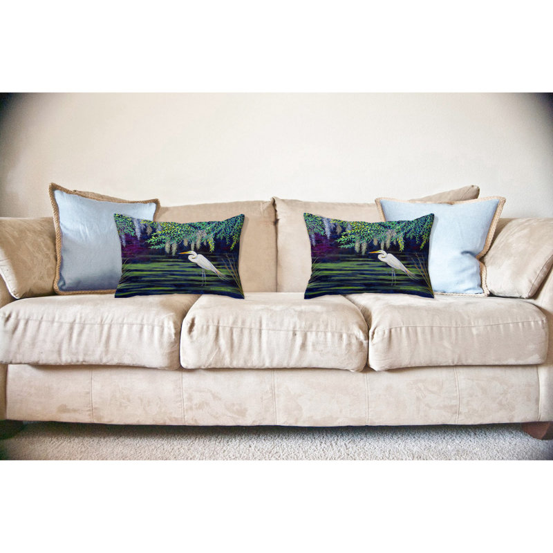  Coussin décoratif intérieur / extérieur Egret Lagoon