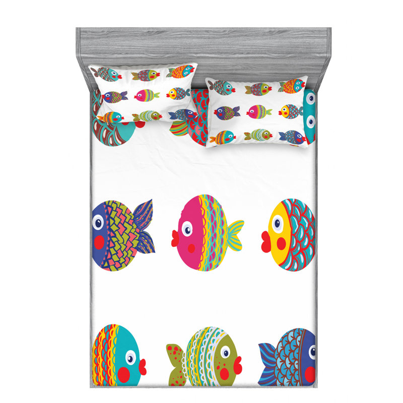 Microfiber Sheet Set, Queen Sheet Set with Fitted Sheet