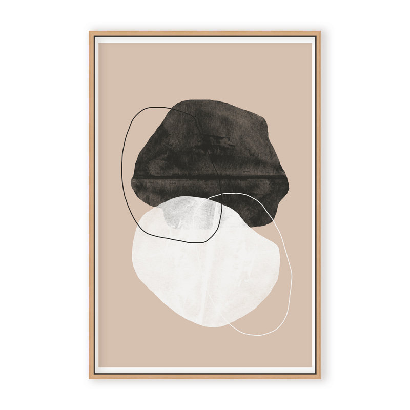 Cosmic Abstract by The Miuus Studio - Picture Frame Painting on Paper, 24" H x 16" W x 1.125" D, Black, Framed Matted Print