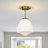 Zylo Semi-flush Mount Metal Ceiling Lamp With Glass Shade-1599360380-1599360381