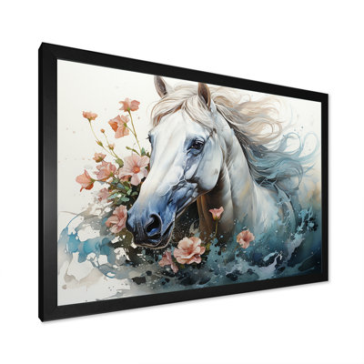 " Watercolor Galloping Horse "