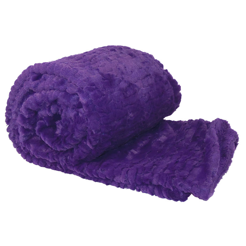 Knitted Throw Blanket, Purple