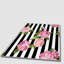 Tapis rayé et motif pivoine chic