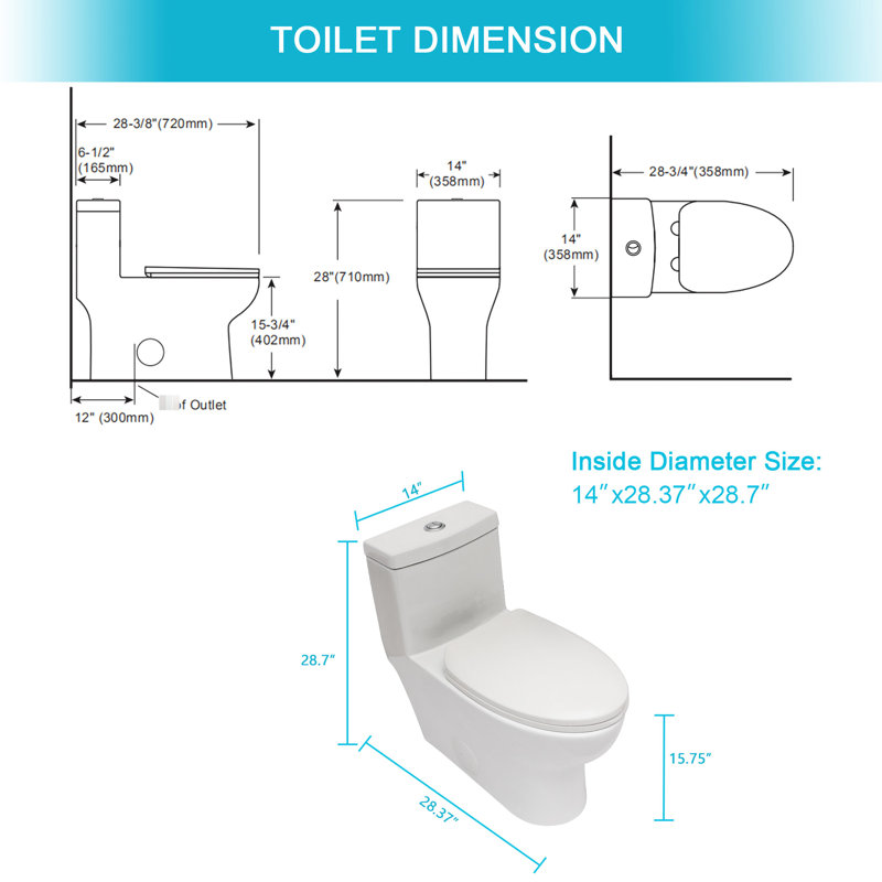 Ceramic Toilet With Long-Lasting Dual Flush Performance & Smooth Seat Pad Fully Skirted Bowl - Stylish Bathroom Essential