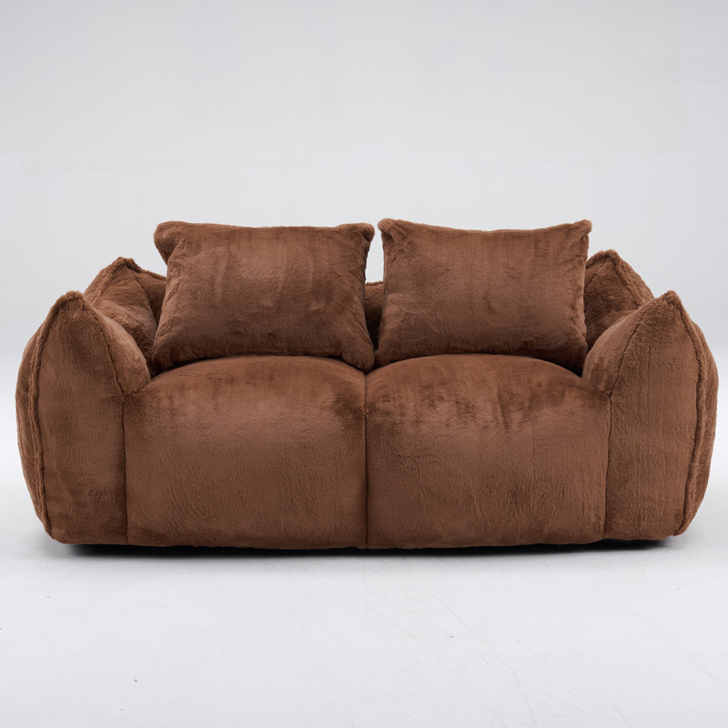 Causeuse douce et moelleuse, Brun