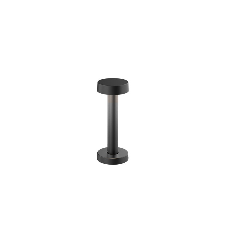 Borne d'éclairage intégrée noire en métal Como, H 13,625 po x l 5,25 po x P 5,25 po