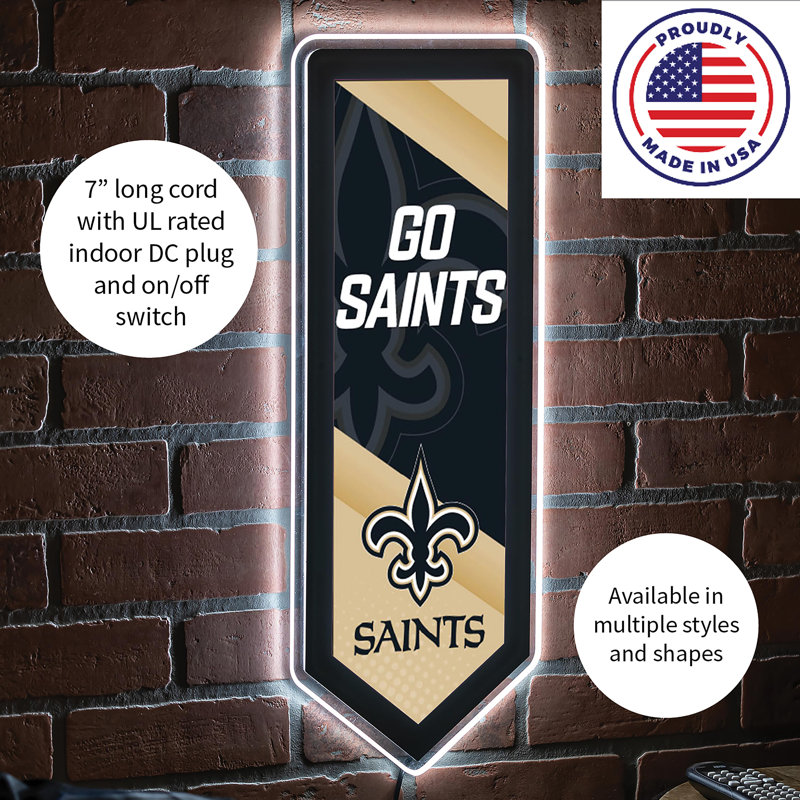 Plaque murale lumineuse NFL, Saints de la Nouvelle-Orléans