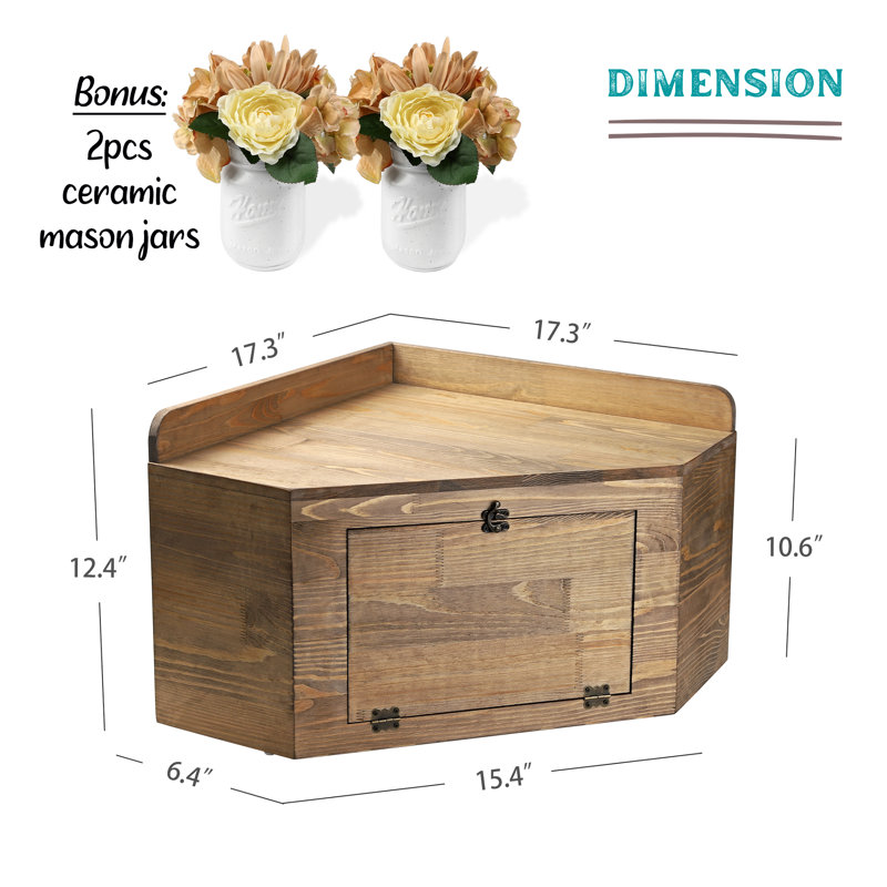 16oz. Wood Food Storage Container, Jacobean