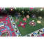 Hand-Knotted High-Quality Green and Wine Area Rug
