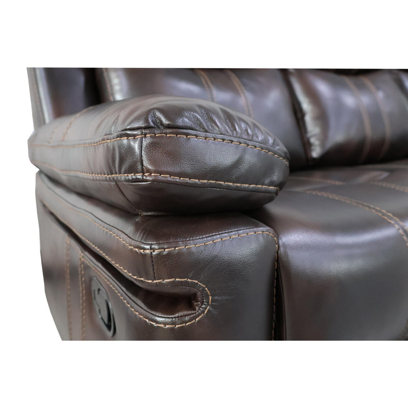 Canessa 79'' Faux Leather Reclining Sofa, Manual - Push Button