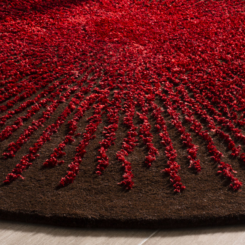 Olivarria Hand-Tufted Wool, Viscose, and Cotton Area Rug, Rectangle 9 pi x 12 pi