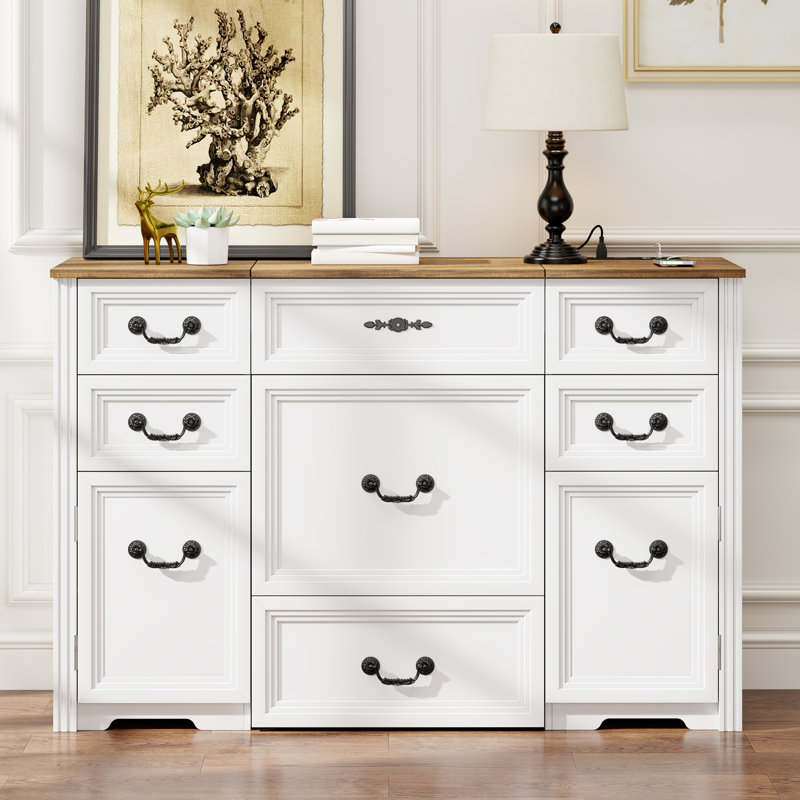 Multifunctional Vanity Desk With Mirror, Led Lights, Drawers, And Hidden Storage – Makeup Table For Bedroom, White