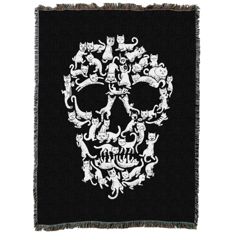 Jeté en coton Pure Country Weavers Catskull, L 82 po x l 62 po