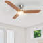 Ventilateur de plafond moderne 52 pouces à 3 pales en bois massif avec lumière et télécommande, moteur à courant continu silencieux à 10 vitesses, ventilateur de chambre à coucher, ventilateur de salon, minuterie-1387383443-1609829251