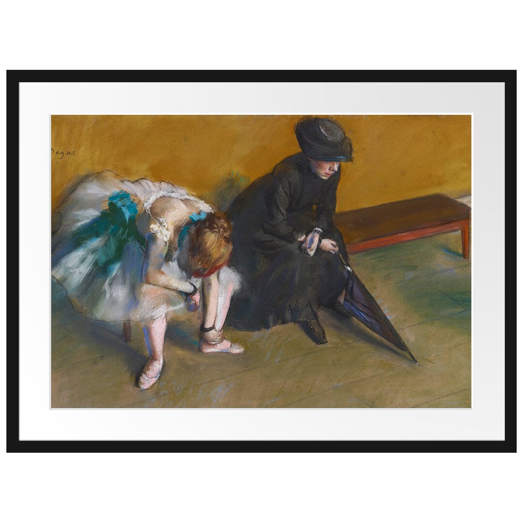 Gerahmter Kunstdruck Waiting von Edgar Degas