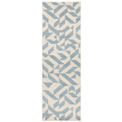 Bragg Multi Shape Blue/Cream Area Rug