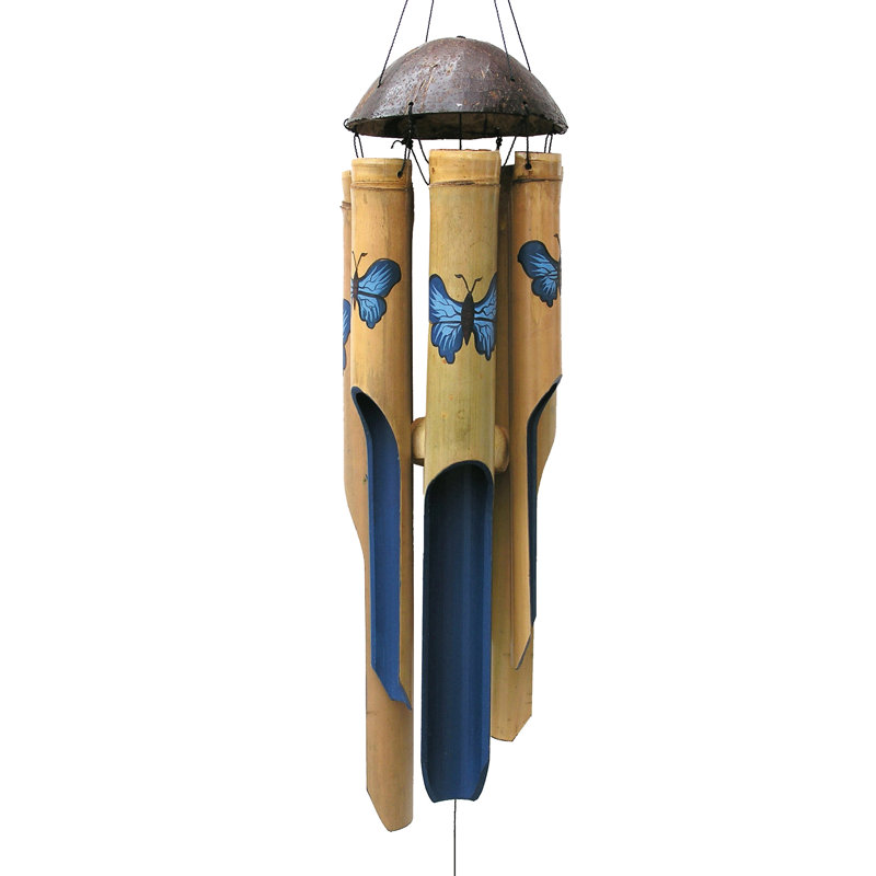 Carillon papillons, H 45 po x l 6 po x P 6 po