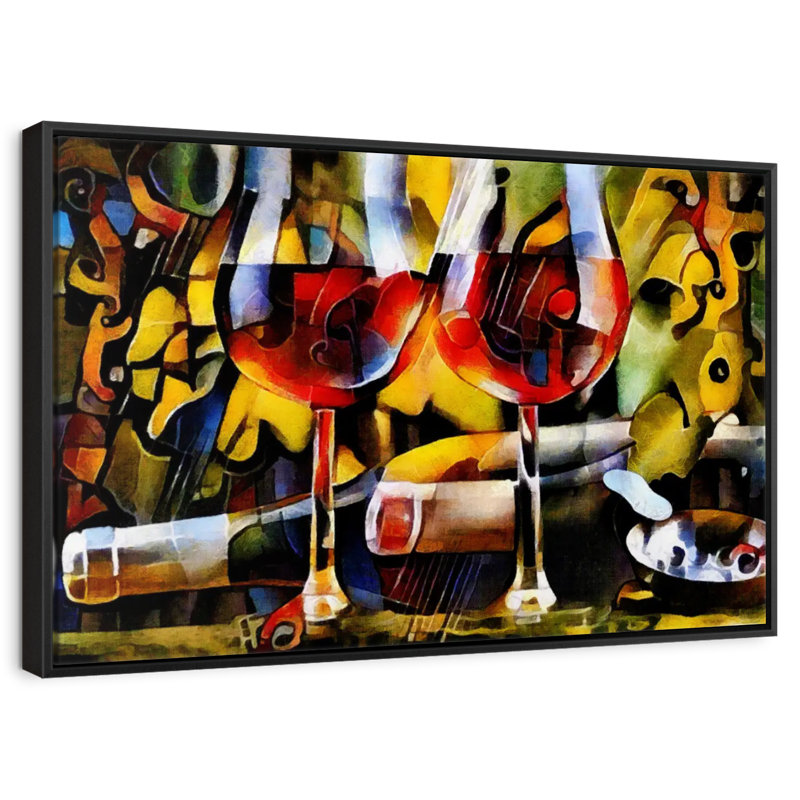 Wine, Floating Frame Black, 43" X 29"