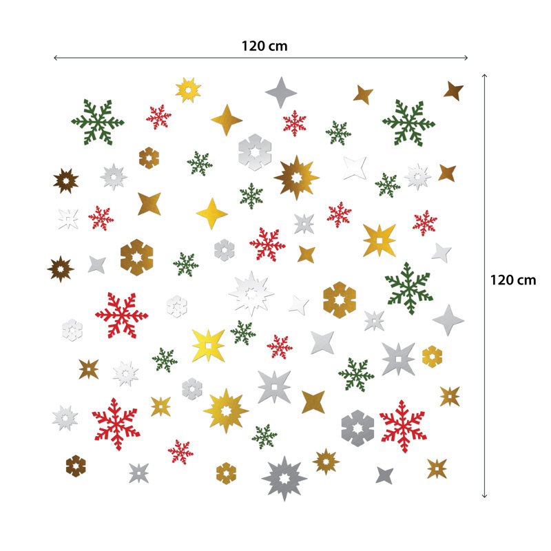 Magic Christmas Snowflakes Christmas Wall Sticker