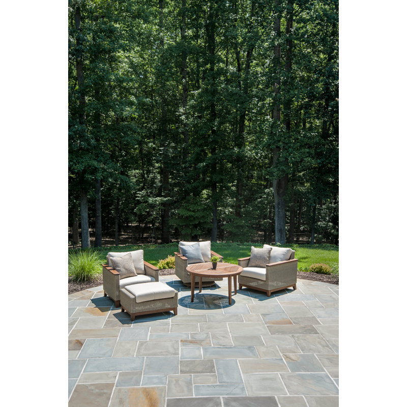Coral Outdoor Ottoman, Natural, Premier Fog