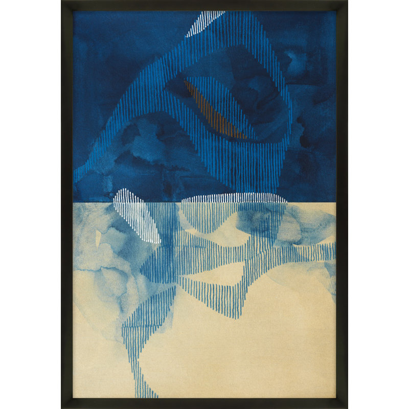«Far North 2» par Jacques Pilon - peinture encadrée, Noir, H 20 po x l 14 po x P 1,25 po