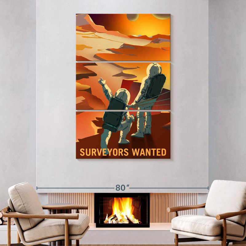 Oberle Mars Explorers Wanted Poster IV, 74" H x 48" W