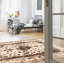 Tapis unique en laine noué à la main anatolien crème et taupe des années 1980 de 4 pi 8 po x 7 pi Casaya