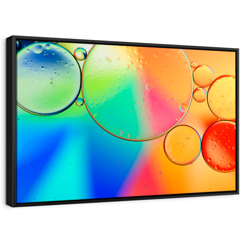 Corsham Rainbow Oil In Water Canvas Print, 9" H x 13" W