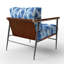 Chaise d'appoint Coastal - Fauteuil Ikat-301077653
