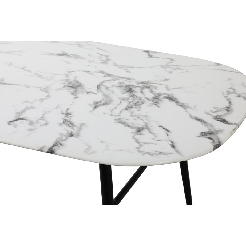 Abderdeen Glass Top Metal Base Dining Table