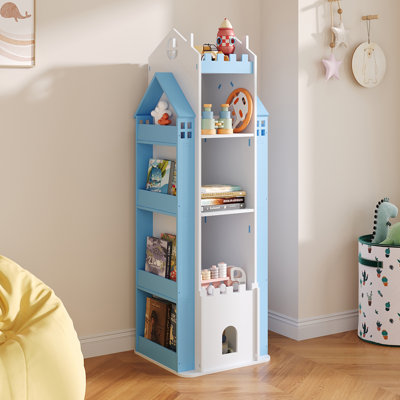 140cm H X 1cm W PVC Wood Plastic Board + Co-extruded Board + ABS No Subject Kids Bookcase