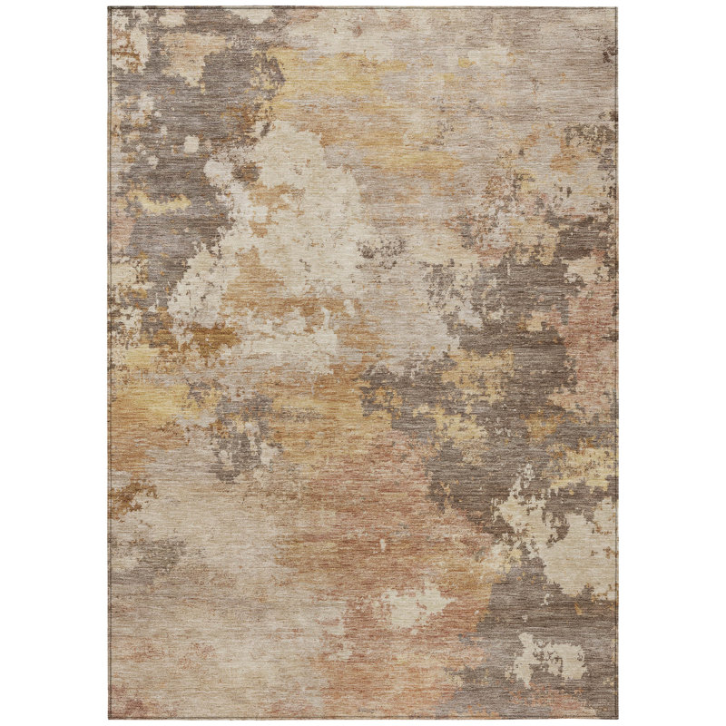 Machine Washable Indoor/Outdoor Jadiel ACN2367 Abstract Rug, Rectangle 3' x 5'