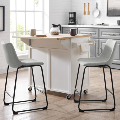 Oconnor Faux Leather Upholstered Stool