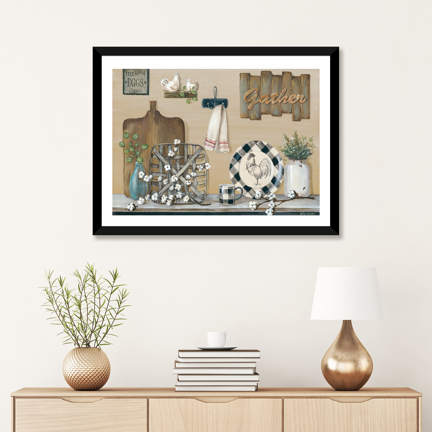 Bless international Farmhouse Kitchen Framed by Pam Britton Print Wayfair
