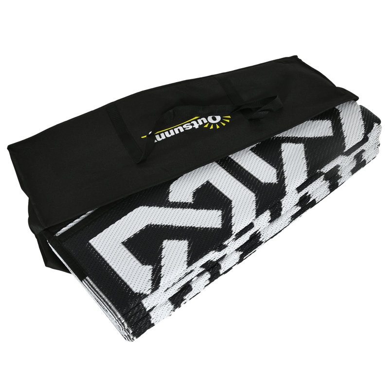 Outsunny Reversible Outdoor Rug, Runner 9' x 18'