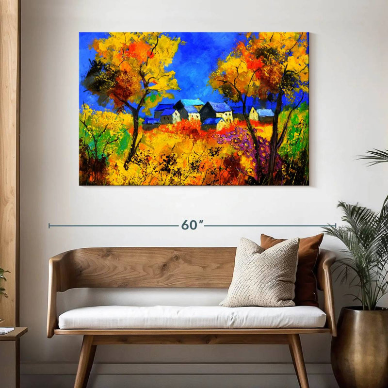 Alvord Quaint Village In Summer, 32" H x 48" W