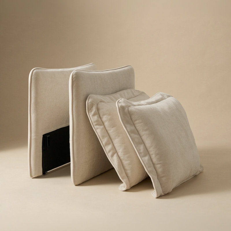 Ensemble d'accoudoirs Qoosh, couleur craie, Chalk