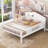 Wood Platform Bed with House-shaped Headboard, LED and Built-in Storage-1417045281-1417045310