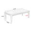 Table basse rectangulaire en bois massif noisette