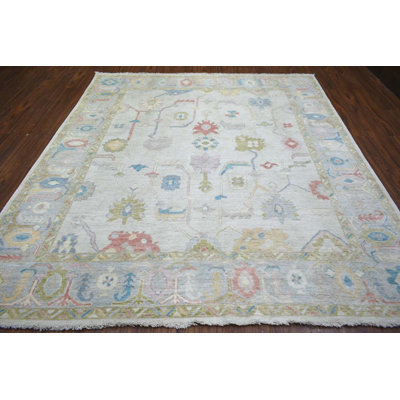 Oushak Collection, Transitional One-of-a-Kind Rectangle 8'1" X 9'6" Wool Area Rug