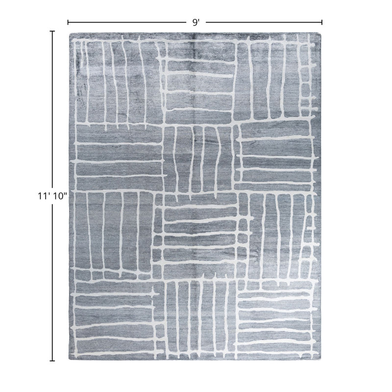 Overdyed One-of-a-Kind 9' 0" X 11' 10" Hand Knotted Area Rug