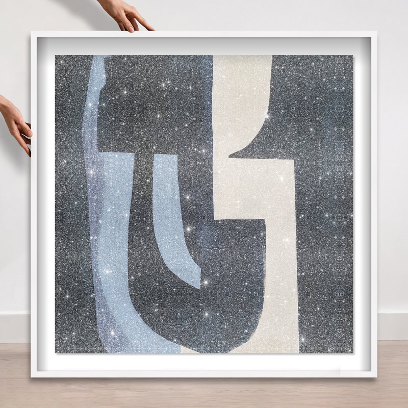 Midnight Contours II Shadowbox Abstract Print by Oliver Gal, Black Frame, 12 x 12, White Frame, 41.5"H x 41.5"W