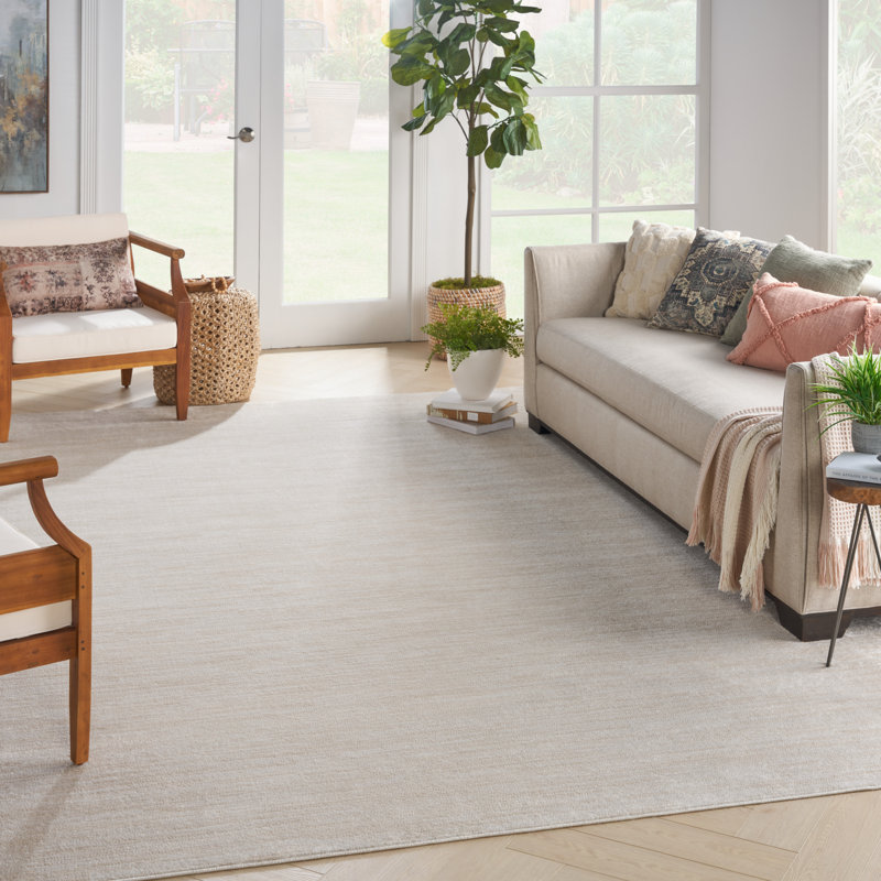 Tapis intérieur / extérieur ivoire / beige Nourison Essentials, Rectangle 12 pi x 15 pi