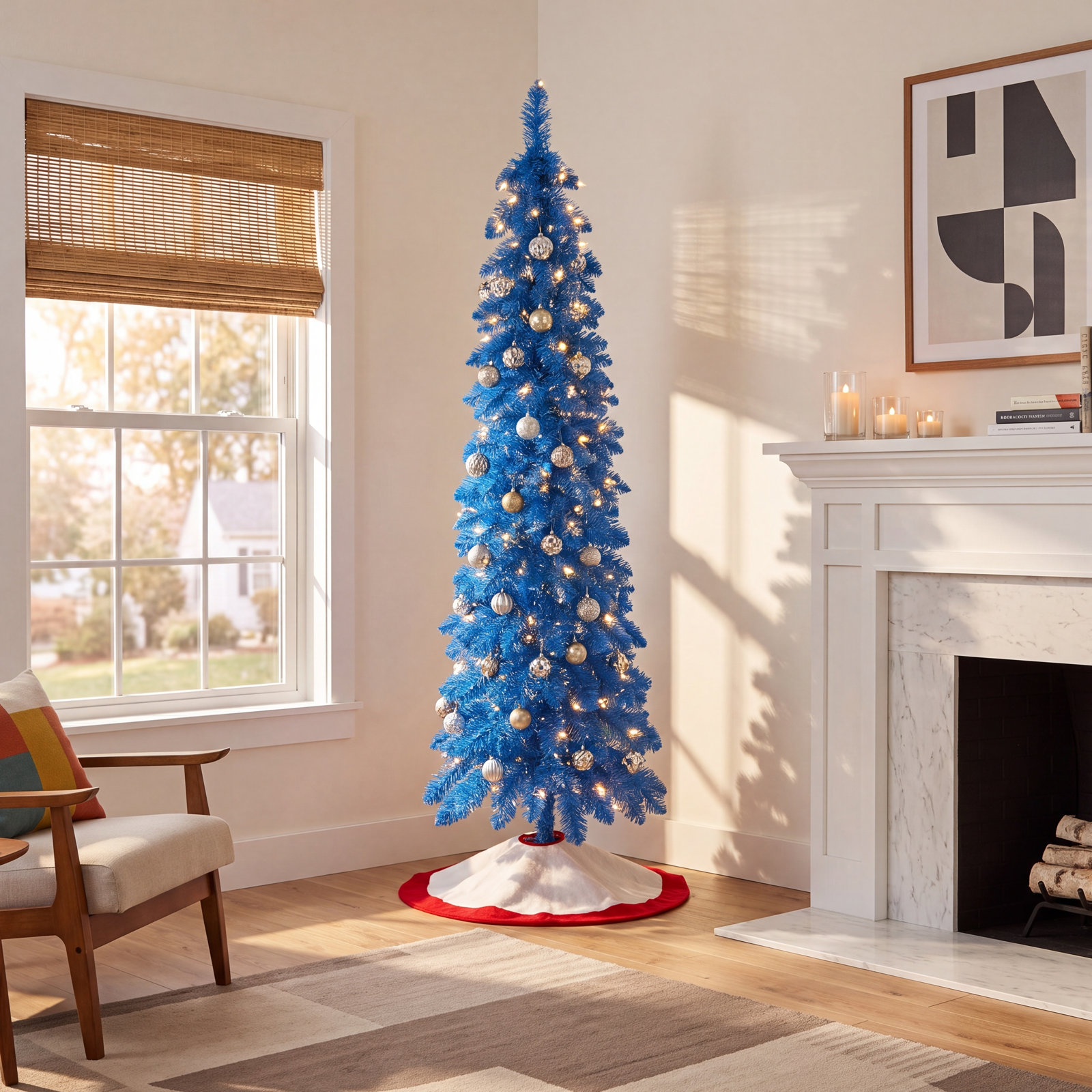 Guerino Lighted Artificial Pine Christmas Tree