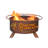 Collegiate Series 16" H x 30" W Steel Outdoor Fire Pit with Lid-20304562