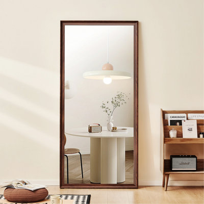 Miroir pleine longueur élégant avec cadre en bois artificiel