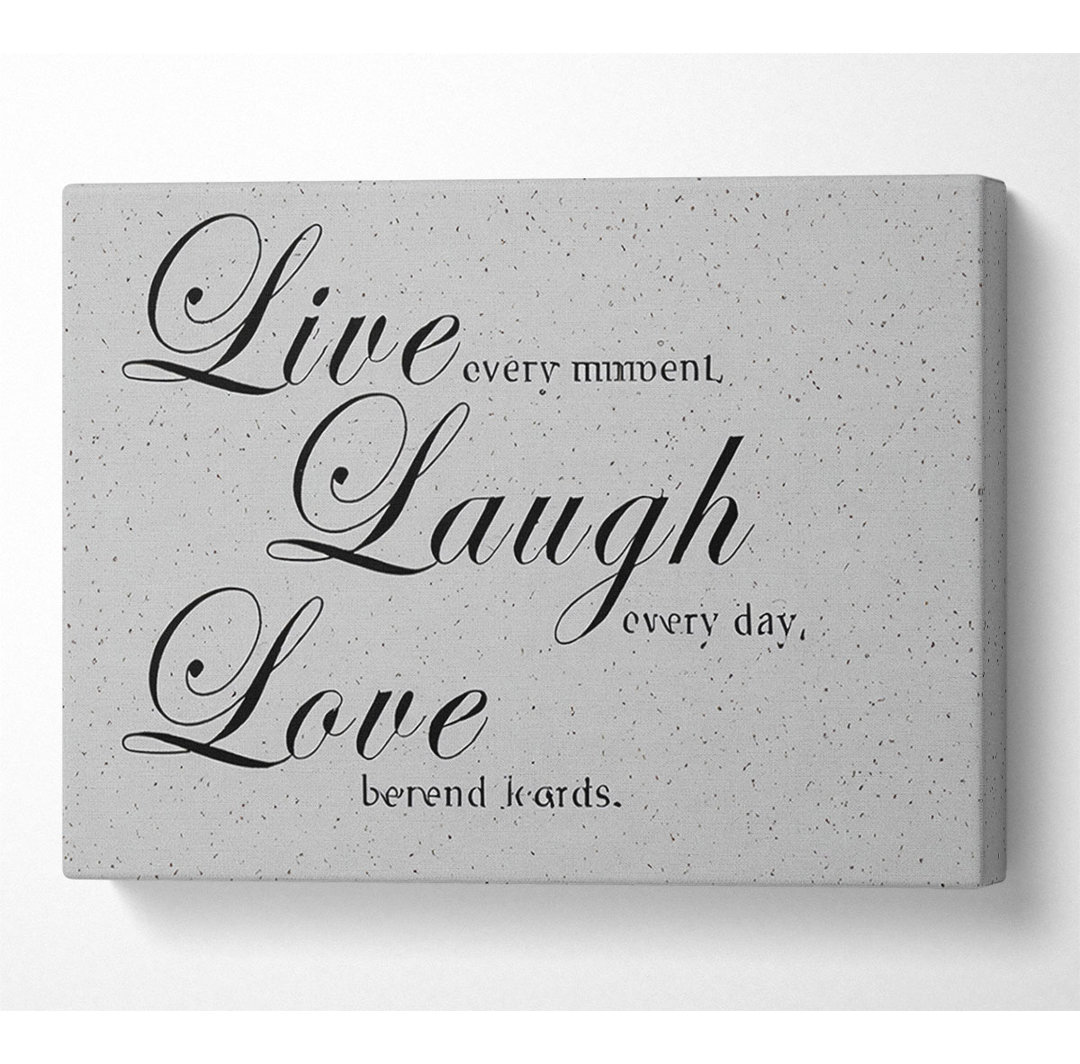 Live Laugh Love 2 - Wrapped Canvas Kunstdrucke